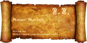 Muser Muriel névjegykártya